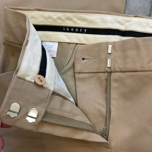 Theory trousers size 2 tan color